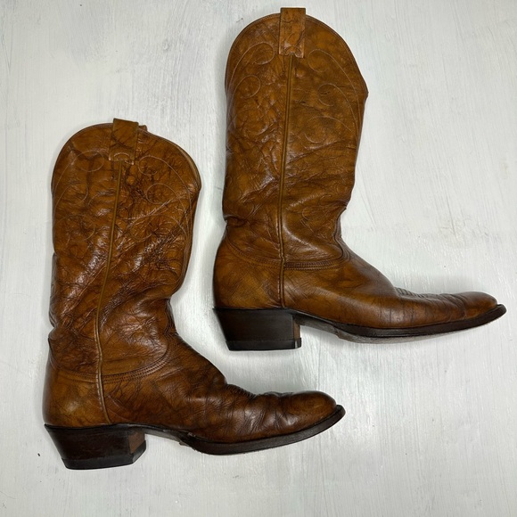 Vintage Nocona Boot Co. Cat Paw Heel G63497 Brown Cowboy Boots Men’s 8.5D USA - Picture 4 of 11